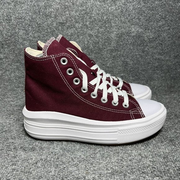 Converse Shoes - Converse Move Hi Platform Shoes Womens 7 Maroon Lace Up CTAS Sneakers NEW